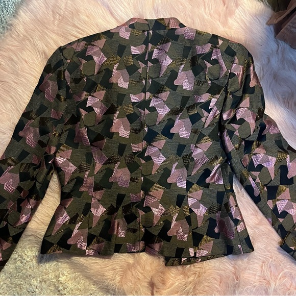 Banu Paris Jacquard abstract pattern coord suit set - Picture 10 of 14